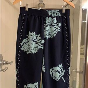 JCrew floral print pajama style capris